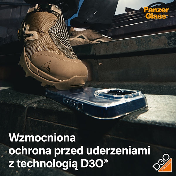 PanzerGlass HardCase with MagSafe with D3O and Military Grade Certified for iPhone 15 Pro - Transparent