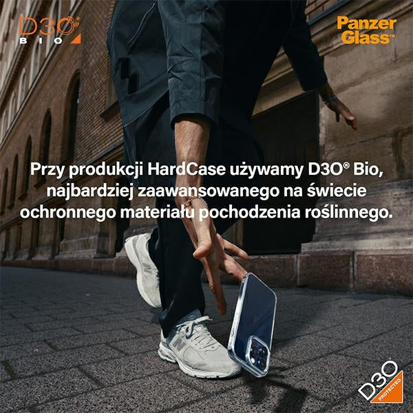 PanzerGlass HardCase with MagSafe with D3O and Military Grade Certified for iPhone 15 Pro - Transparent