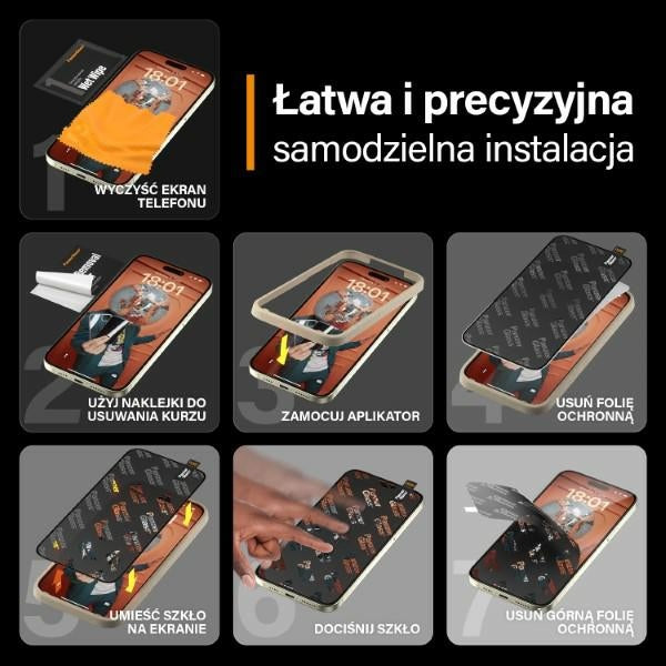 PanzerGlass Re:fresh Glass for iPhone 15 Plus with a positioner