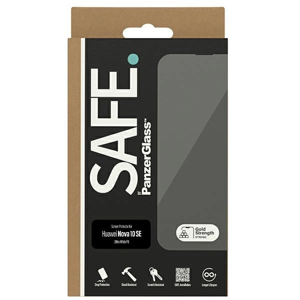SAFE by PanzerGlass Ultra-Wide Fit tempered glass on Huawei nova 10 SE