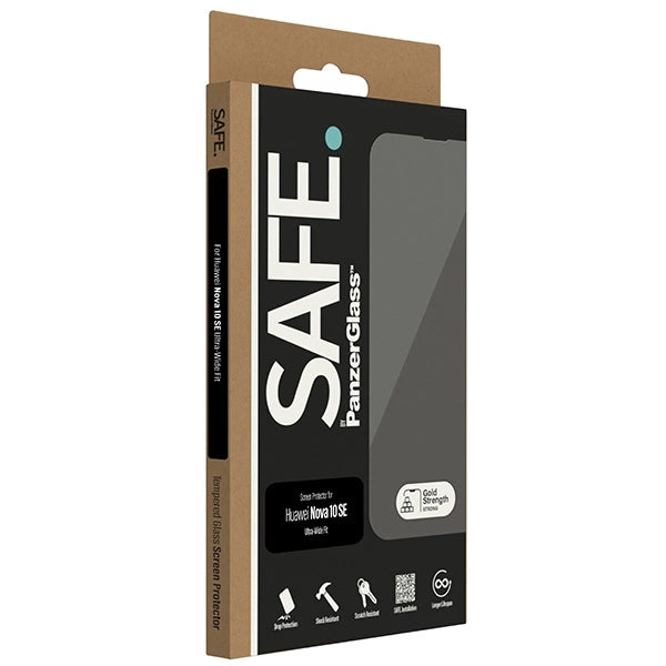 SAFE by PanzerGlass Ultra-Wide Fit tempered glass on Huawei nova 10 SE