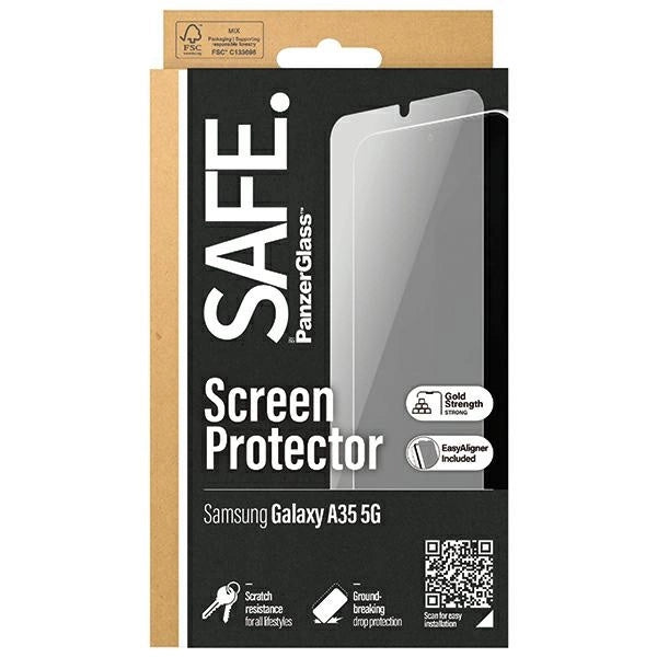 SAFE by PanzerGlass Ultra-Wide Fit tempered glass with positioner for Samsung Galaxy A35 5G