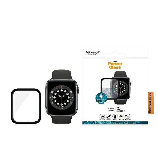 PanzerGlass Curved Apple Watch 4/5/6/SE 44mm Antibacterial black/black