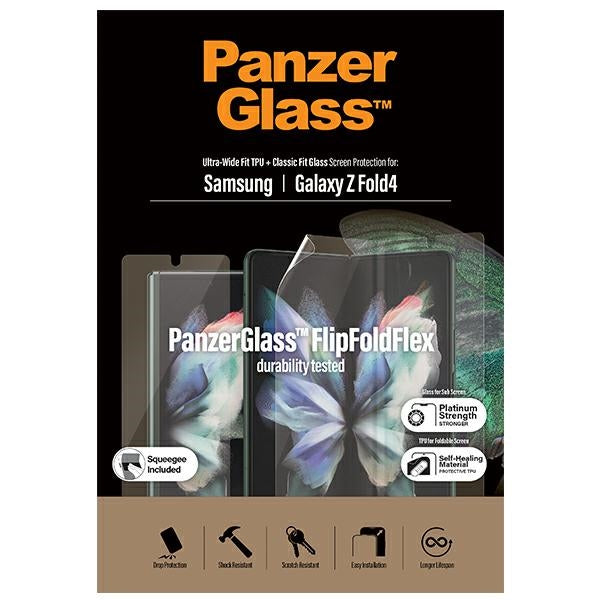 PanzerGlass Classic Fit Ultra-Wide Anti-Bacterial Tempered Glass for Samsung Galaxy Z Fold4