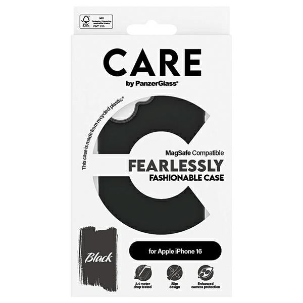 CARE by PanzerGlass Fashion Case iPhone 16 6.1" black/black MagSafe 1377