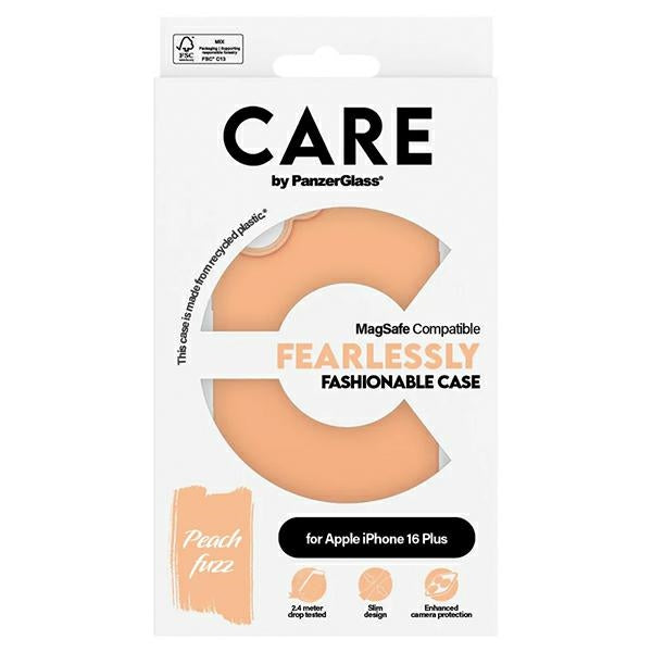 CARE by PanzerGlass Fashion Case iPhone 16 Plus 6.7" Peachy MagSafe 1391