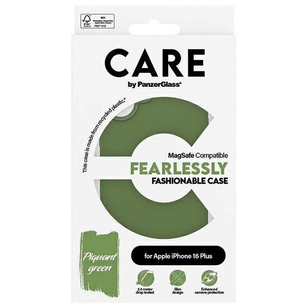 CARE by PanzerGlass Fashion Case iPhone 16 Plus 6.7" green/green MagSafe 1387