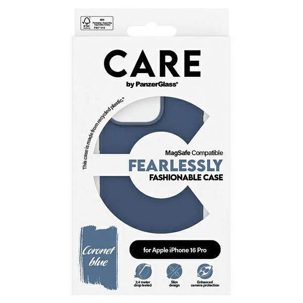 CARE by PanzerGlass Fashion Case iPhone 16 Pro 6.3" blue/blue MagSafe 1382