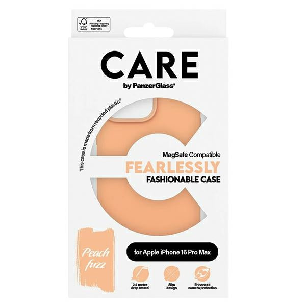 CARE by PanzerGlass Fashion Case iPhone 16 Pro Max 6.9" Peachy MagSafe 1392