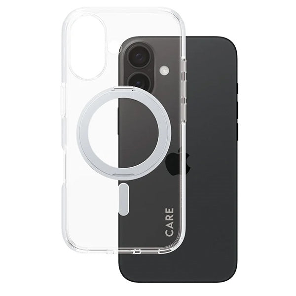 CARE by PanzerGlass Feature Kickstand Case iPhone 16 6.1" silver/silver MagSafe 1325