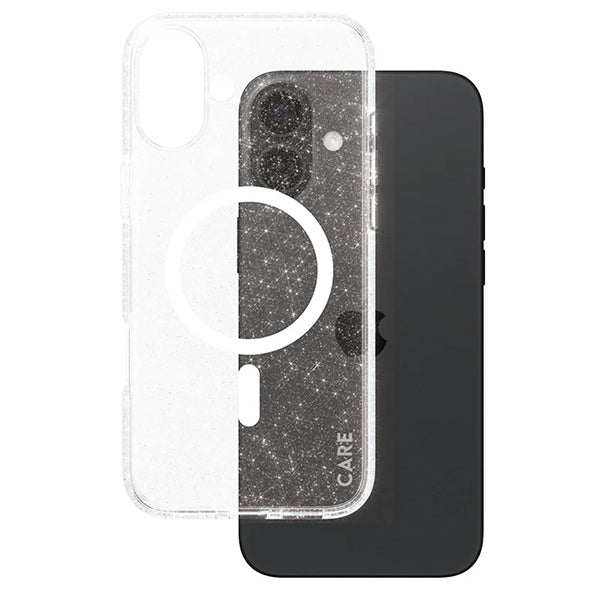 CARE by PanzerGlass Flagship Star Lit Case iPhone 16 Plus 6.7" white/white MagSafe 1343