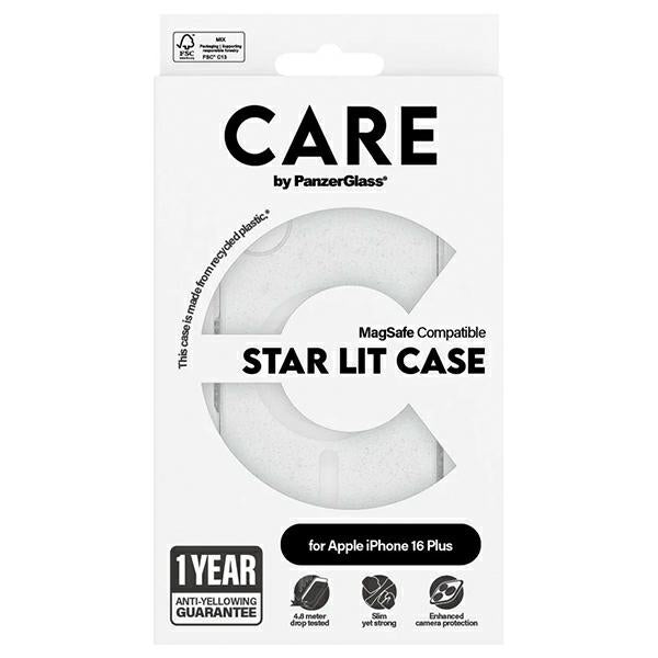 CARE by PanzerGlass Flagship Star Lit Case iPhone 16 Plus 6.7" white/white MagSafe 1343