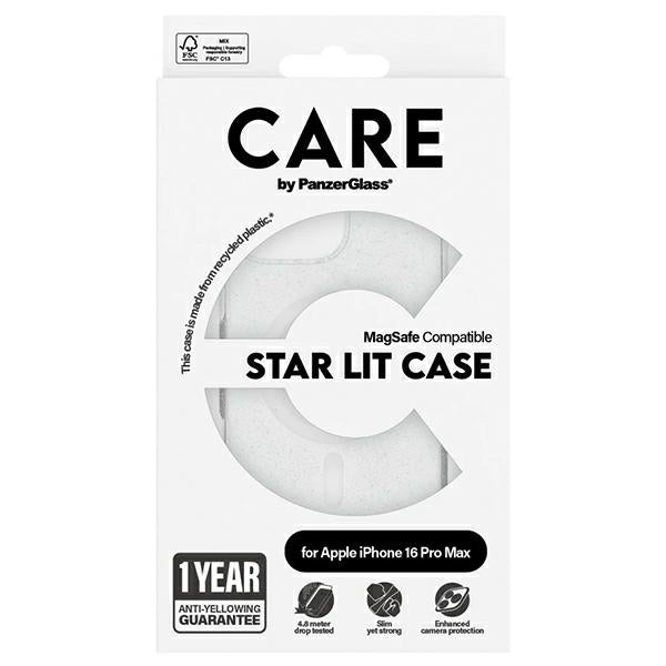 CARE by PanzerGlass Flagship Star Lit Case iPhone 16 Pro Max 6.9" white/white MagSafe 1344