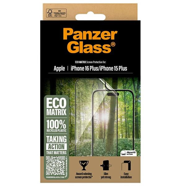 PanzerGlass MATRIX Screen Protector iPhone 16 Plus 6.7" Ultra-Wide Fit 2871