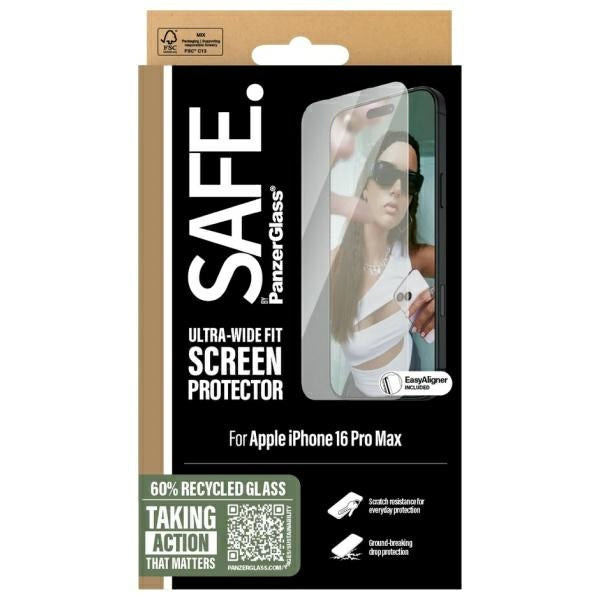 SAFE by PanzerGlass Ultra-Wide Fit Tempered Glass for iPhone 16 Pro Max