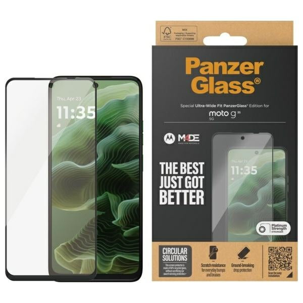 PanzerGlass Screen Protection Ultra-Wide Fit Tempered Glass for Motorola Moto G35 5G