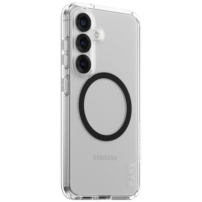 CARE by PanzerGlass Flagship Urban Combat Black QI Case for Samsung Galaxy S25 - Transparent