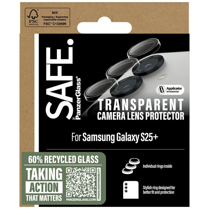 SAFE by PanzerGlass Rings Lens Protector for Samsung Galaxy S25+ Clear Tempered Glass