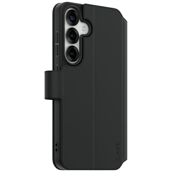 CARE by PanzerGlass Feature Wallet Kickstand Case for Samsung Galaxy S25 - Black