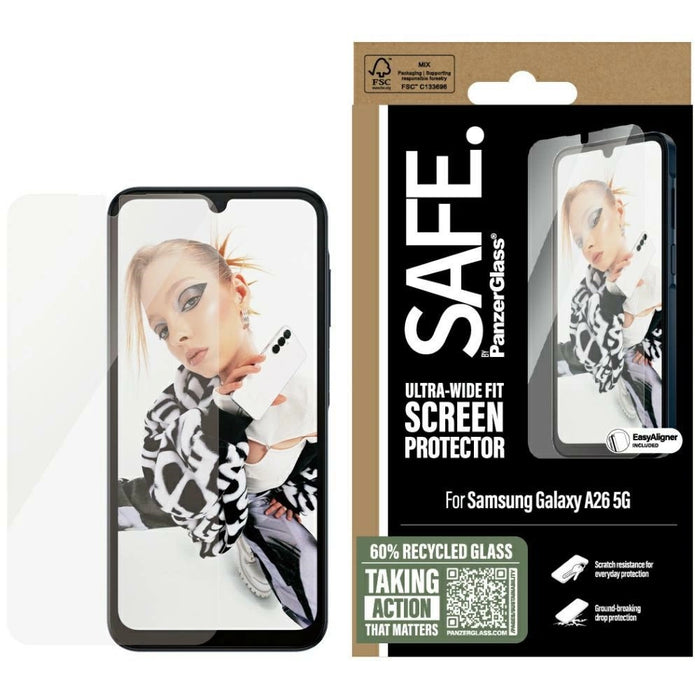 SAFE by PanzerGlass Ultra-Wide Fit Tempered Glass for Samsung Galaxy A26 5G - Clear