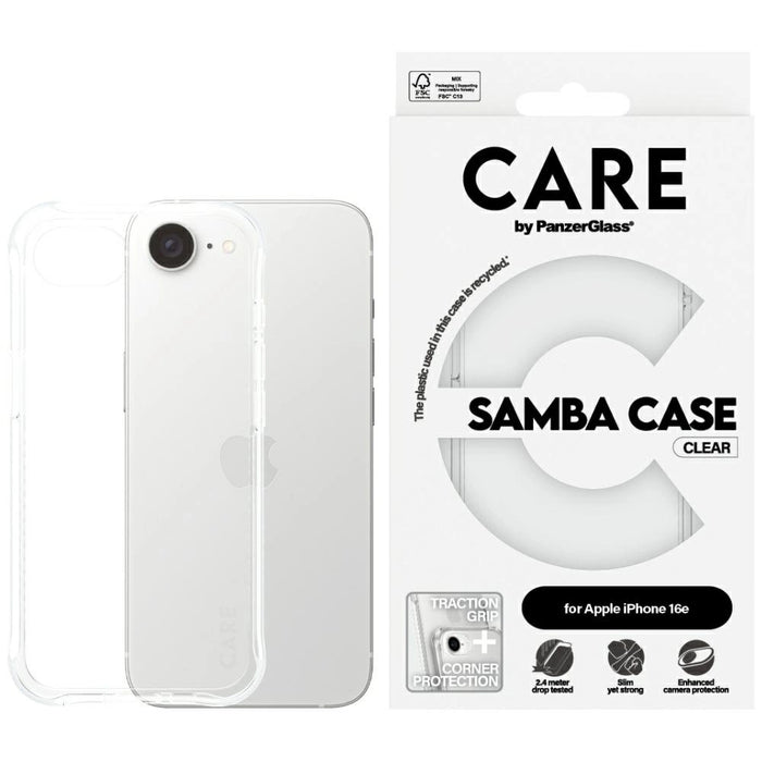 CARE by PanzerGlass Fashion iPhone 16e Case - Transparent