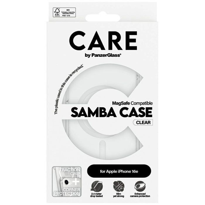 CARE by PanzerGlass Fashion MagSafe iPhone 16e Case - Transparent