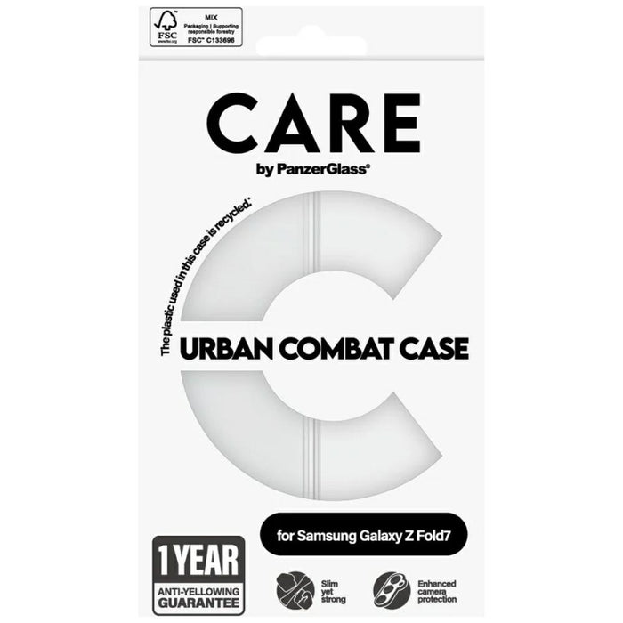 CARE by PanzerGlass Flagship Urban Combat Case for Samsung Galaxy Z Fold 7 - Transparent