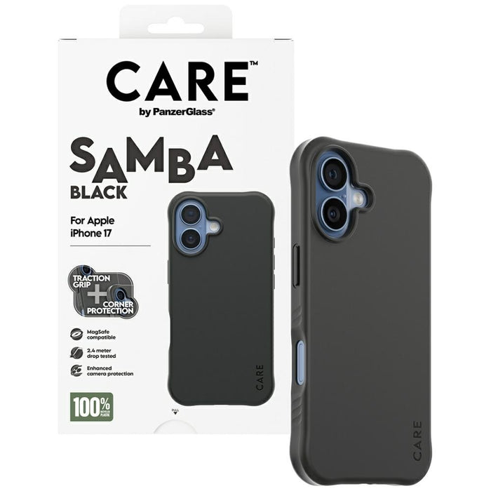 CARE by PanzerGlass Fashionable Samba MagSafe Case for iPhone 17 - Black