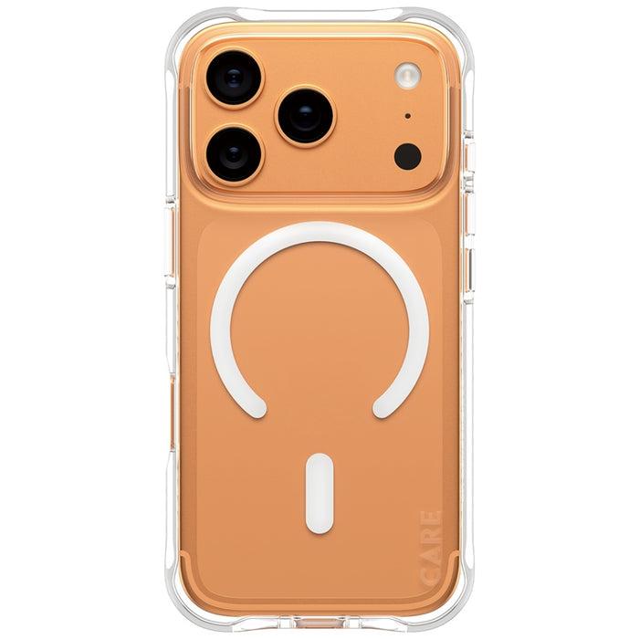 CARE by PanzerGlass Fashionable Samba Case w. White MagSafe for iPhone 17 Pro - Transparent