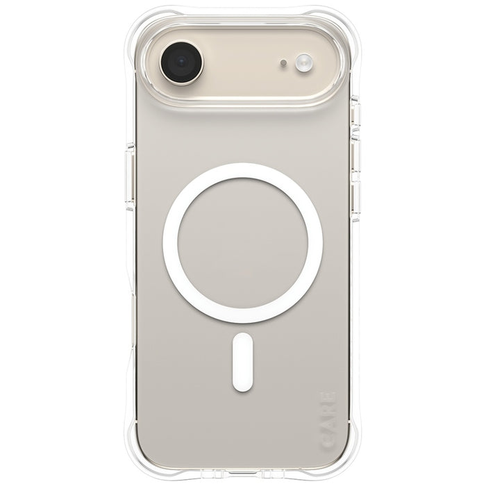CARE by PanzerGlass Fashionable Samba Case w. White MagSafe for iPhone Air - Transparent