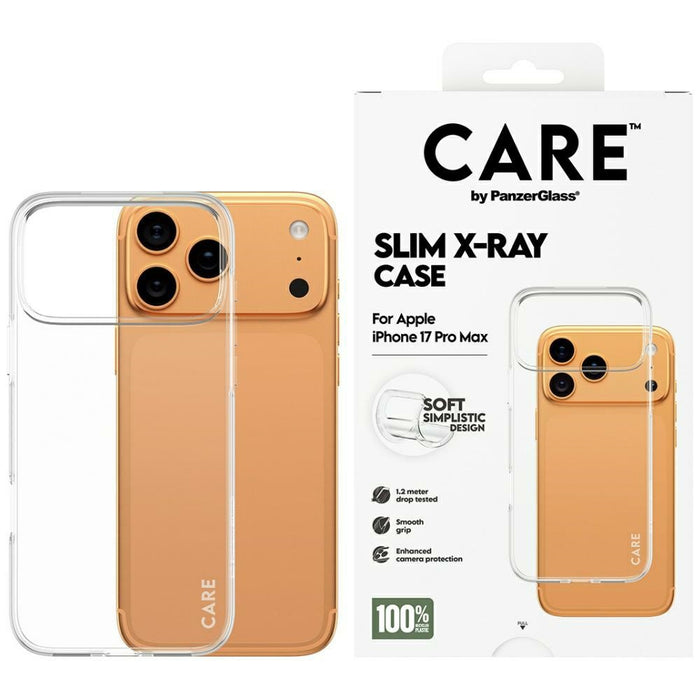 CARE by PanzerGlass Fashionable X-Ray Soft Basic Case for iPhone 17 Pro Max - Transparent