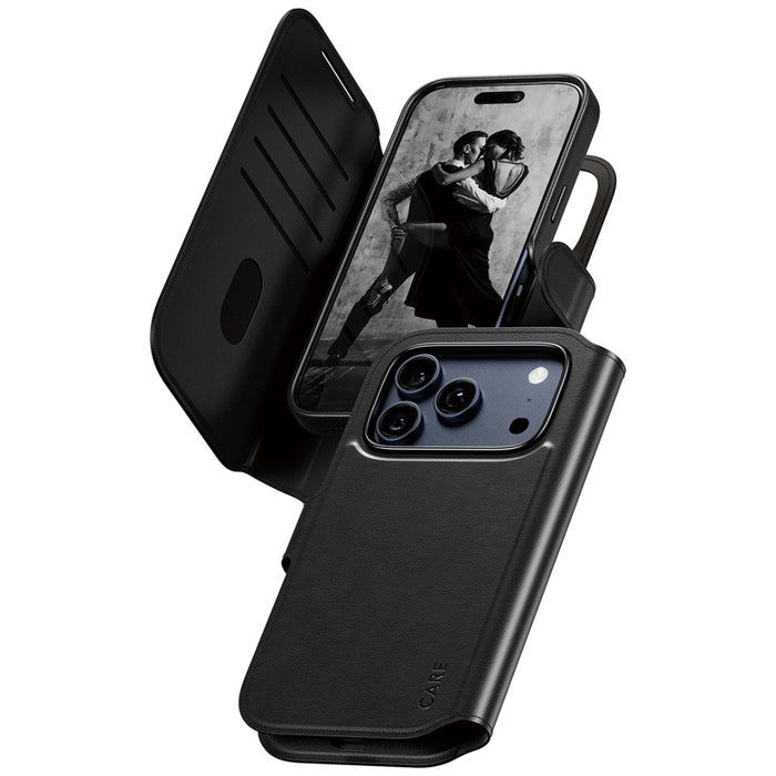 CARE by PanzerGlass Feature Tango 2in1 Wallet Case MagSafe for iPhone 17 Pro - Black