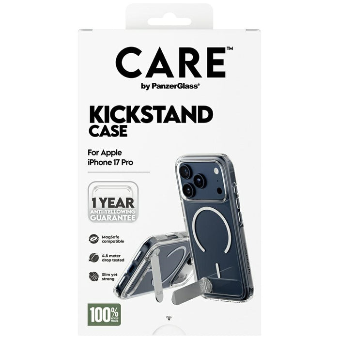 CARE by PanzerGlass Feature Case w. Kickstand MagSafe for iPhone 17 Pro - Clear