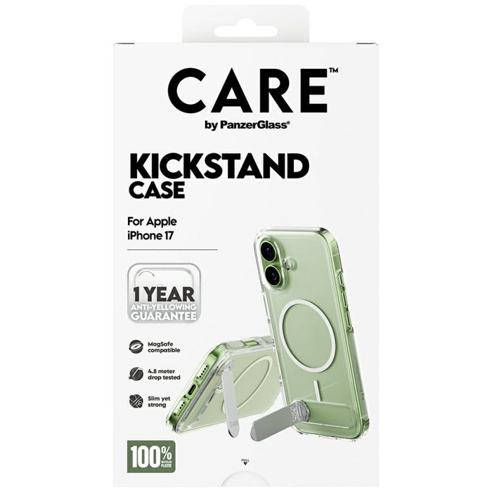 CARE by PanzerGlass Feature Case w. Kickstand MagSafe for iPhone 17 - Transparent