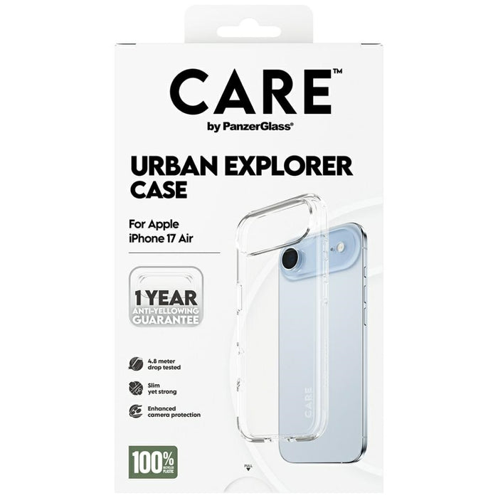 CARE by PanzerGlass Flagship Urban Explorer Case w. Clear Frame for iPhone Air - Transparent
