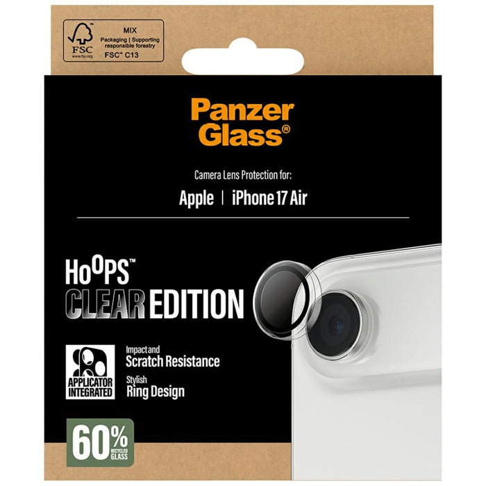 PanzerGlass Hoops Tempered Glass Camera Screen Protector for iPhone Air - Black