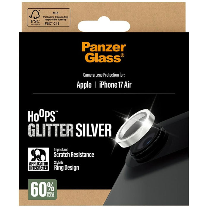 PanzerGlass Hoops Glitter Tempered Glass Lens Screen Protector for iPhone Air - Silver
