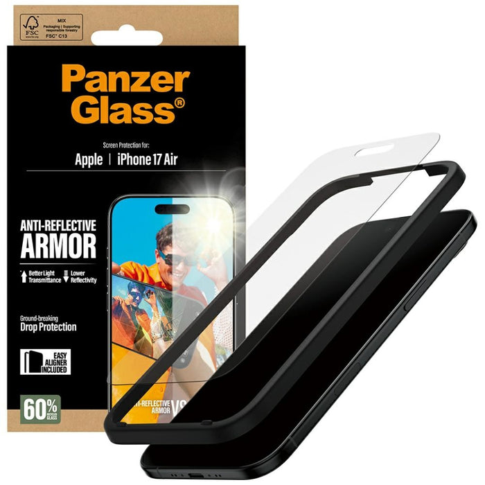 PanzerGlass Armor Anti-Reflective EasyAligner Tempered Glass for iPhone Air