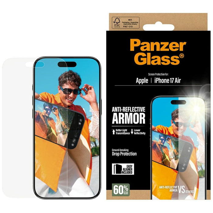 PanzerGlass Armor Anti-Reflective EasyAligner Tempered Glass for iPhone Air