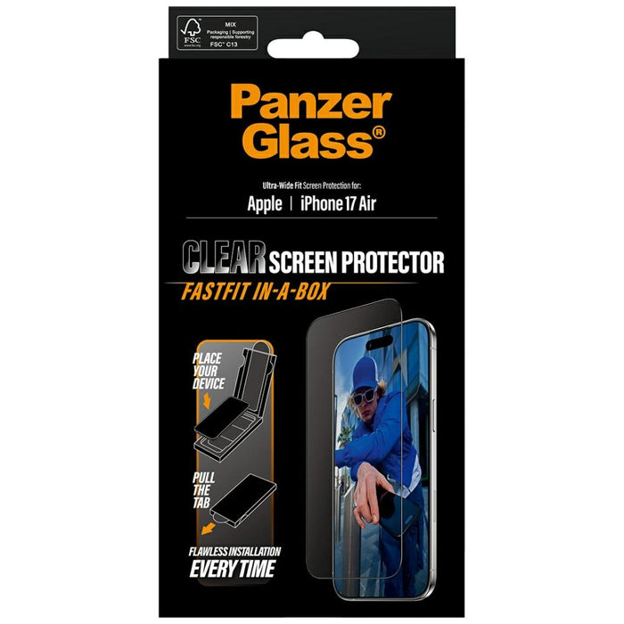 PanzerGlass Ultra-Wide Fit Fastfit Tempered Glass for iPhone Air
