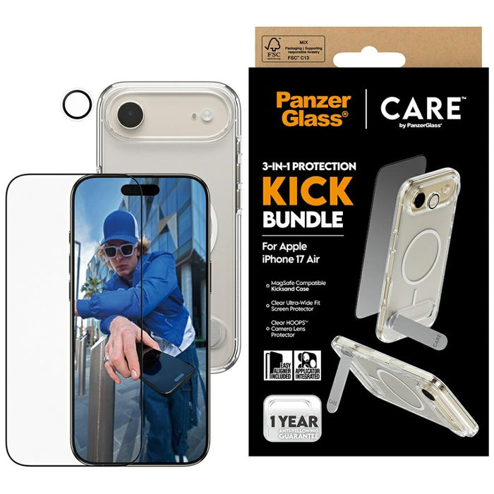 CARE by PanzerGlass Feature Kick 3in1 Case + Glass + Lens for iPhone Air