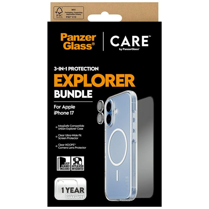 CARE by PanzerGlass Flagship Explorer 3in1 Case + Glass + Lens for iPhone 17