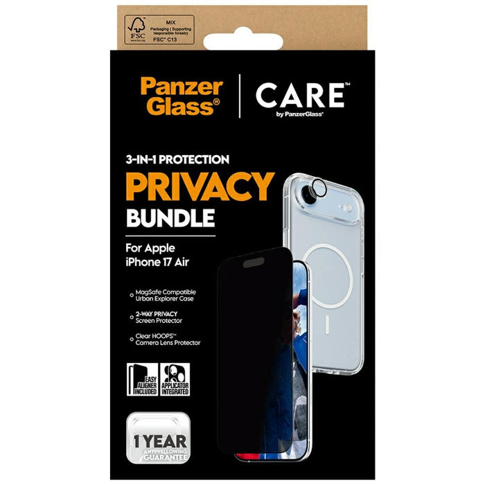 CARE by PanzerGlass Flagship Privacy 3-in-1 Case + Privacy Glass + Lens for iPhone Air