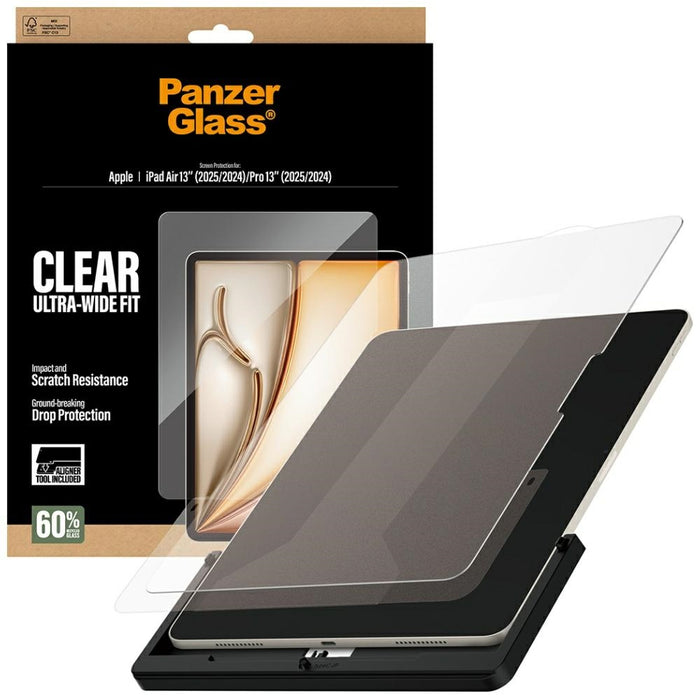 PanzerGlass Ultra-Wide Fit Tempered Glass for iPad Air 13&quot; 2024 / 2025 / iPad Pro 13&quot; 2024 / 2025