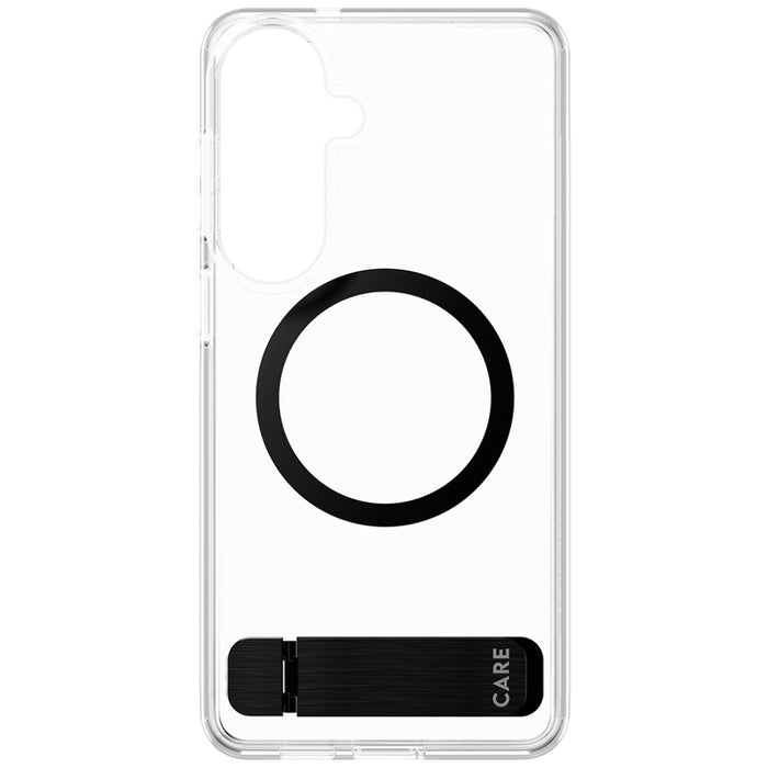 CARE by PanzerGlass Black Kickstand &amp; QI Case for Samsung Galaxy S26+ - Transparent