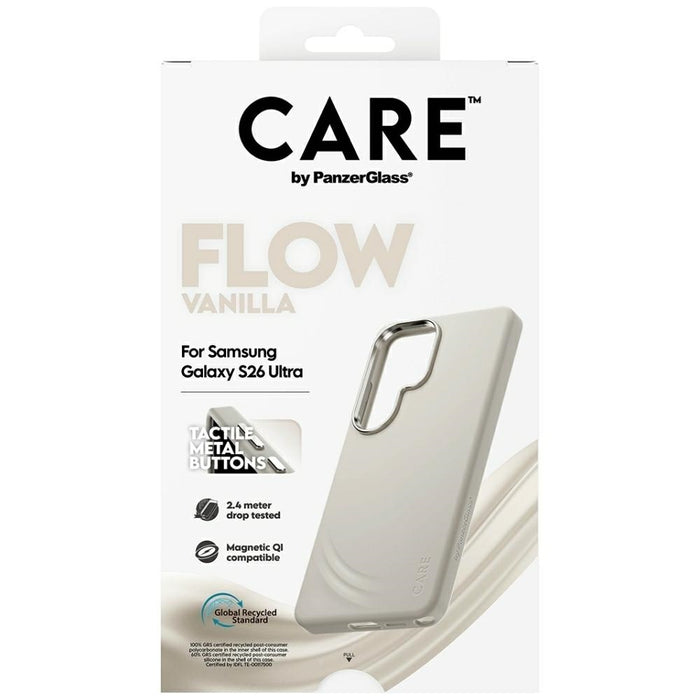 CARE by PanzerGlass Flow Vanilla Qi Case for Samsung Galaxy S26 - Beige