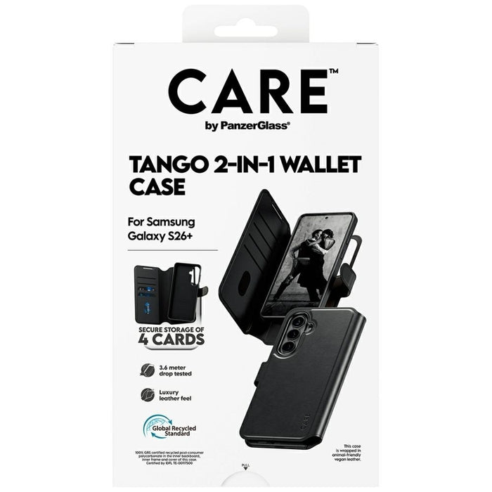 CARE by PanzerGlass Tango 2in1 Wallet Case for Samsung Galaxy S26+ - Black