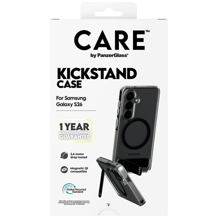CARE by PanzerGlass Urban Explorer Transparent Case w. Black Qi for Samsung Galaxy S26 - transparent