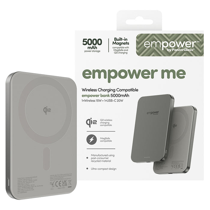 EXTERNAL BATTERY PANZERGLASS EMPOWER 5000 mAh Titanium