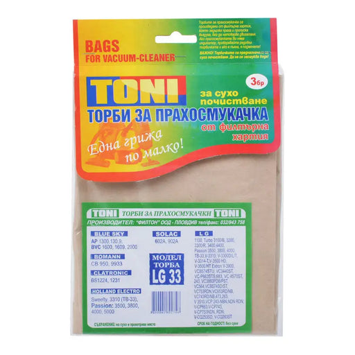 PAPER BAG. TONI LG33 X3 TONI LG33 X3 3 PCS - Акс. малки ел.уреди<<<Домакински електроуреди<<<Мебели и